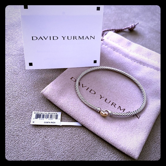 David Yurman Jewelry - David Yurman Cable Heart Bracelet w 18K Gold, 3mm